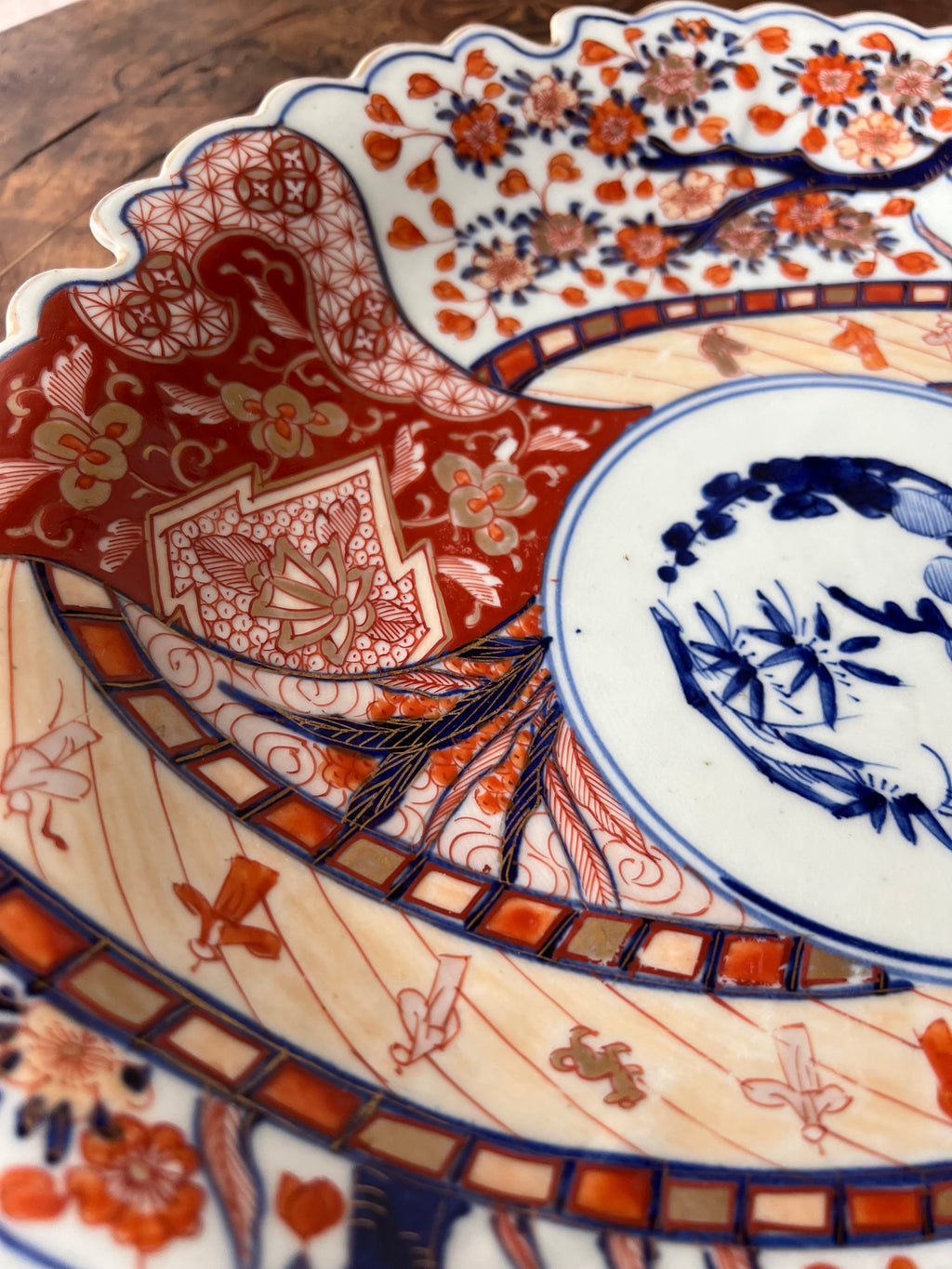 Antique Meiji Period Large Imari Charger Porcelain Plate