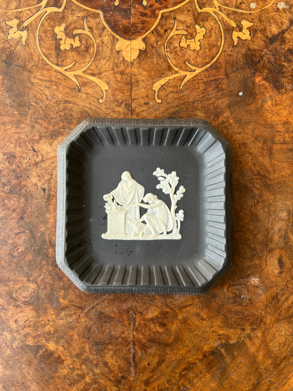 Wedgewood Black Jasperware Trinket Dish