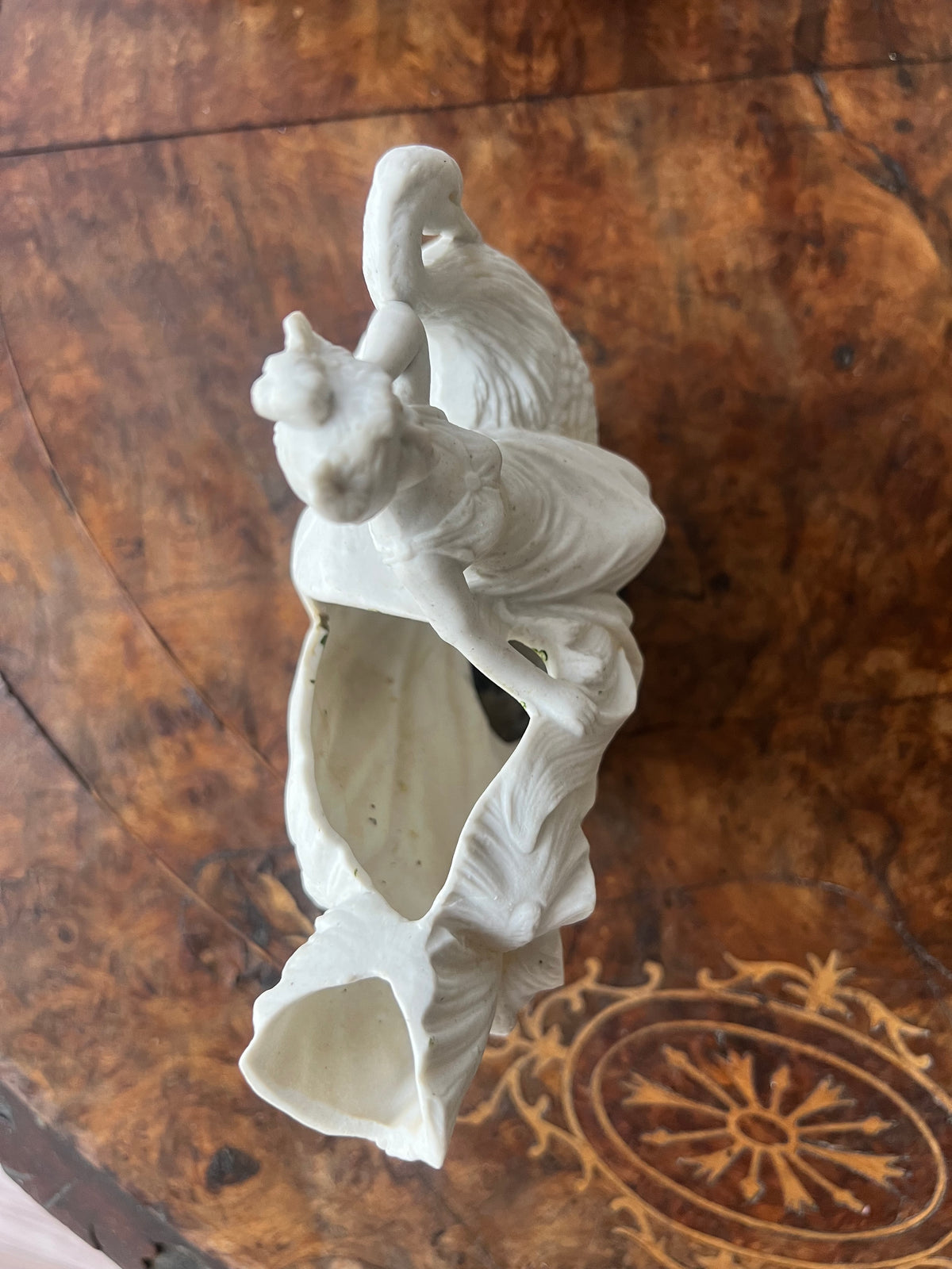Antique Art Nouveau Bisque Porcelain Figural Vase