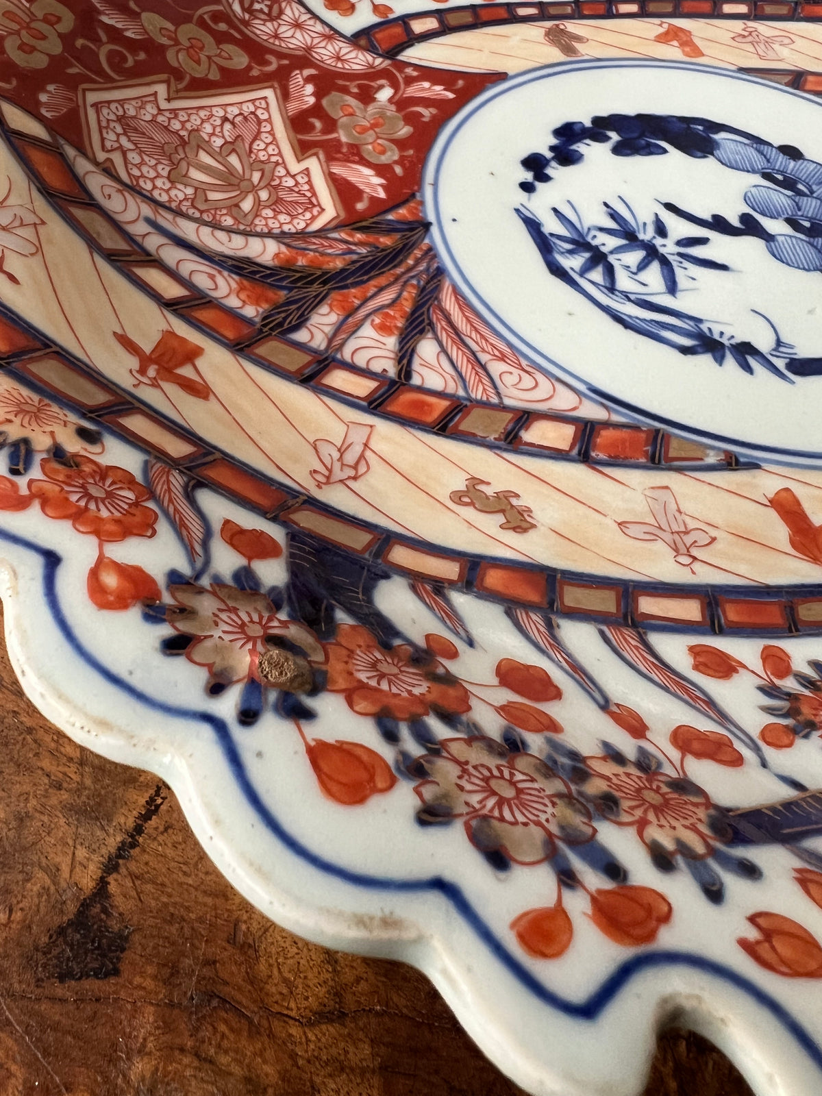 Antique Meiji Period Large Imari Charger Porcelain Plate
