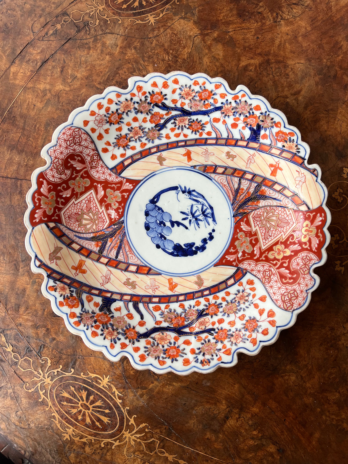 Antique Meiji Period Large Imari Charger Porcelain Plate