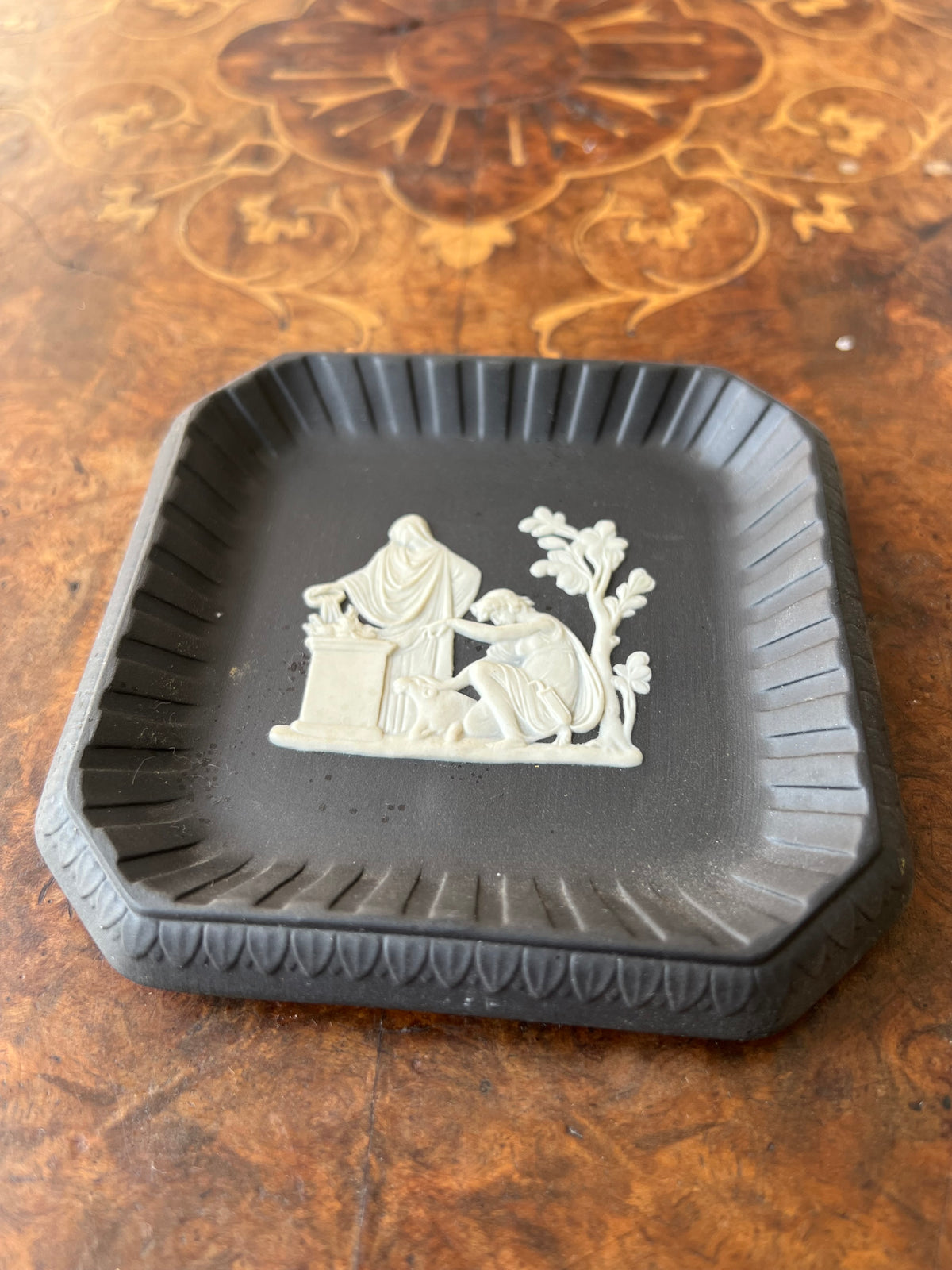 Wedgewood Black Jasperware Trinket Dish