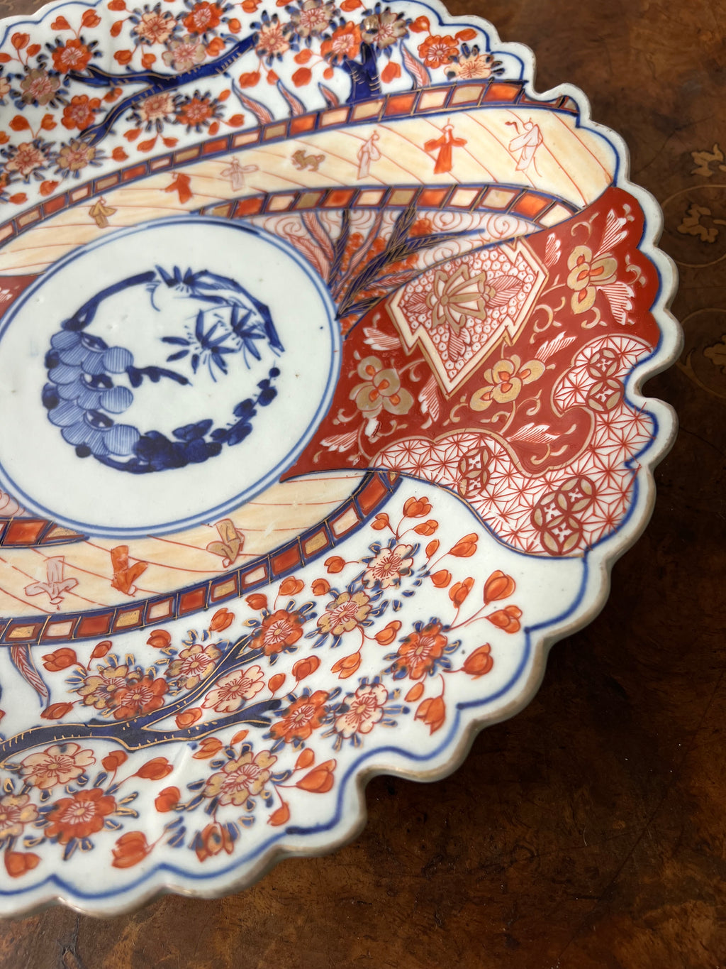 Antique Meiji Period Large Imari Charger Porcelain Plate