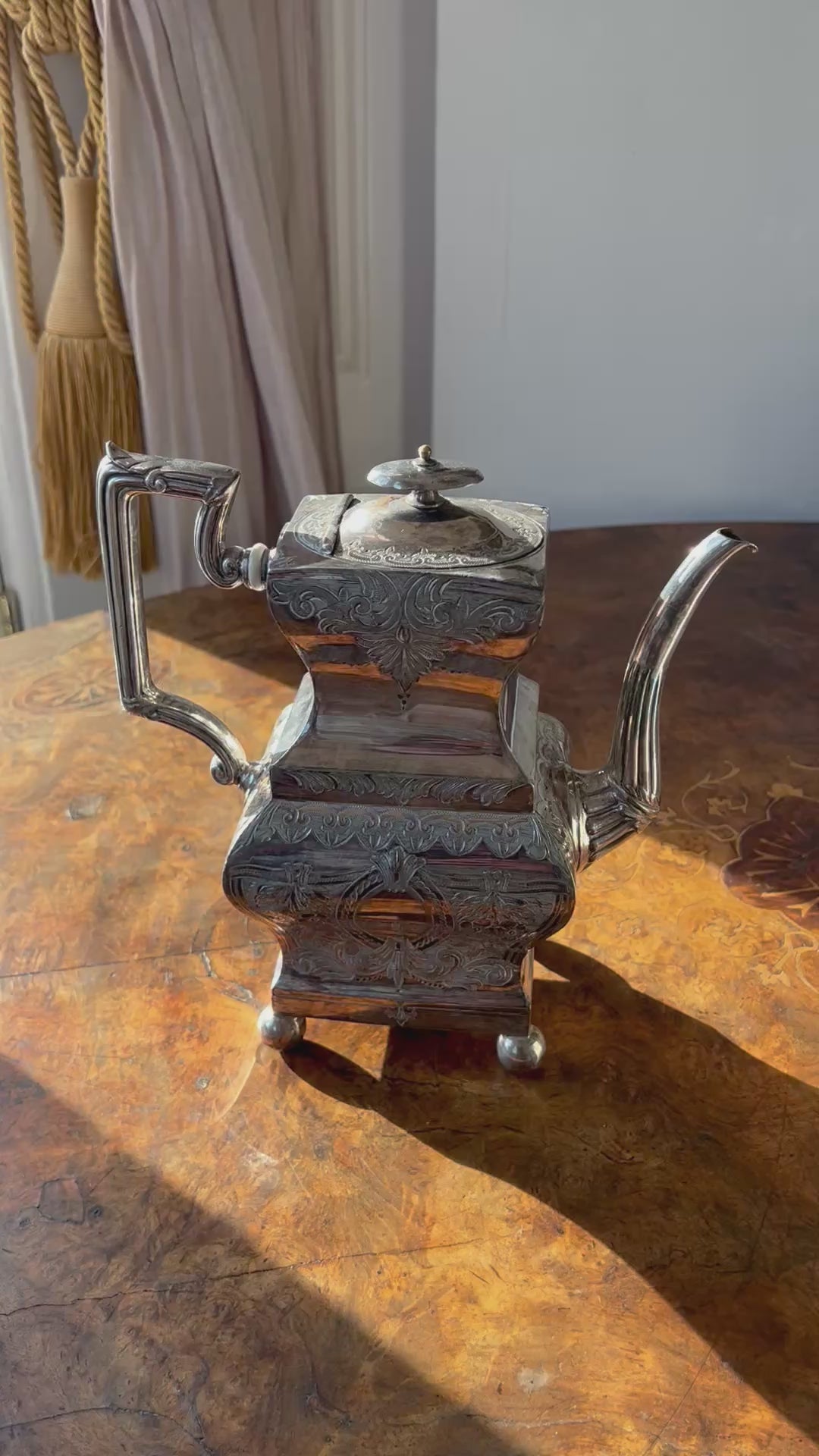 Victorian Silver Plate Coffee Pot – Wm. Briggs & Co., Sheffield (c.1880s)